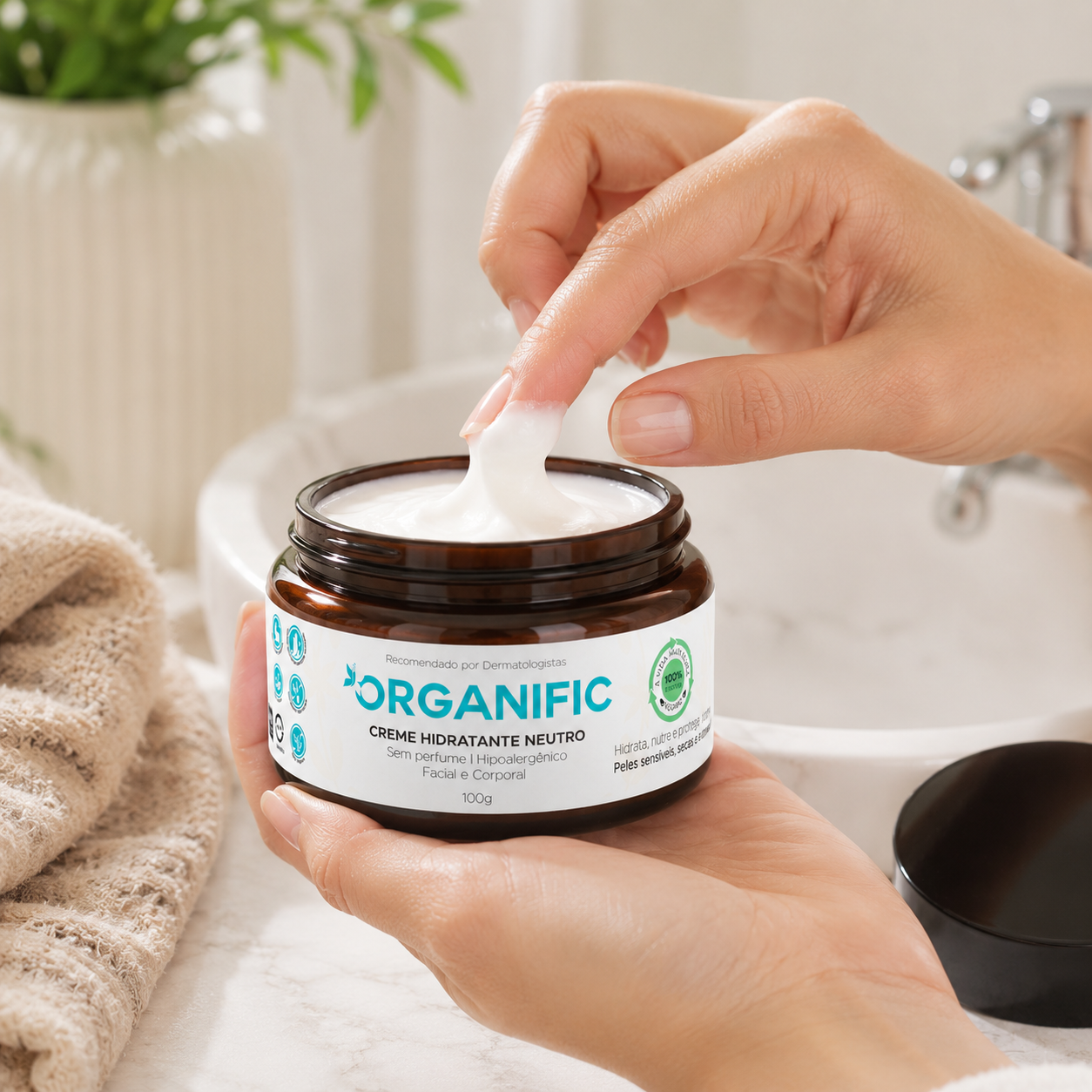 Produtos livres de TEA, MEA e DEA - Linha neutra 100% natural Organific