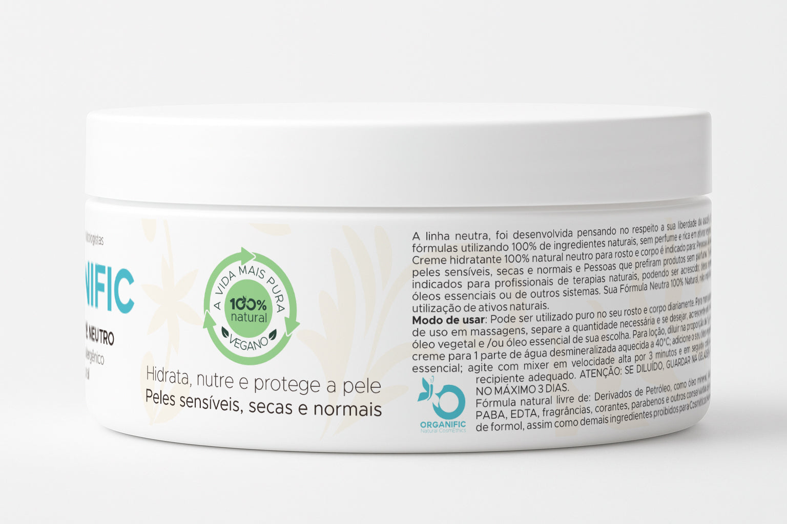 Creme hidrante neutro facial e corporal 250g - Organific