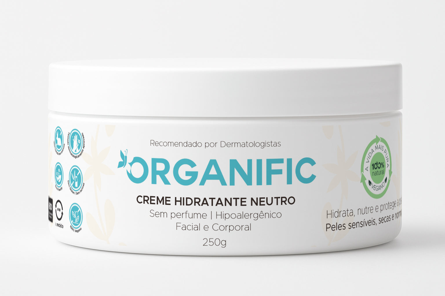 Creme hidrante neutro facial e corporal 250g - Organific