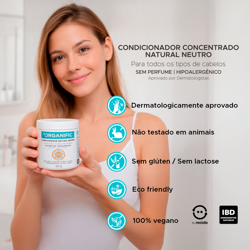 Condicionador natural neutro sem perfume 500g - Organific