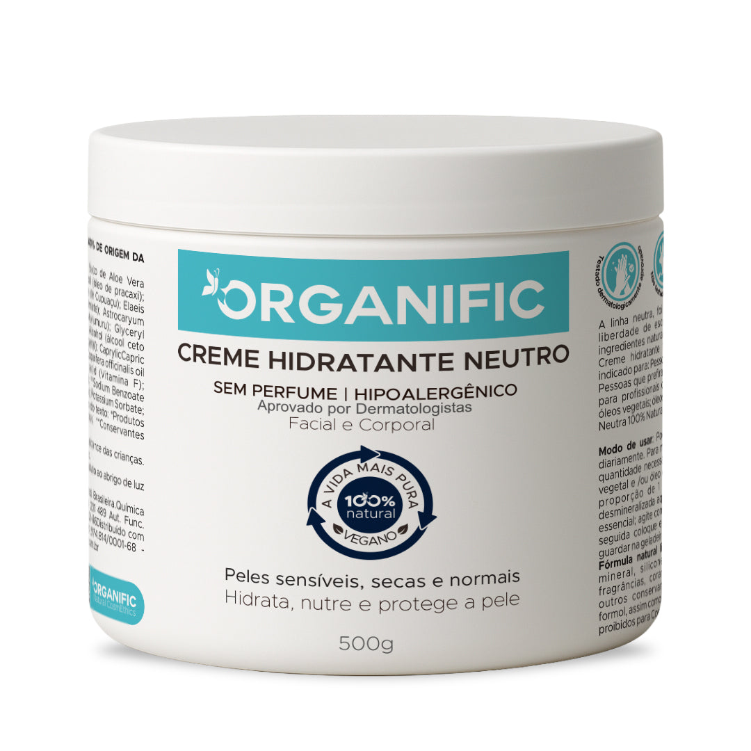 Creme hidrante neutro facial e corporal 500g - Organific
