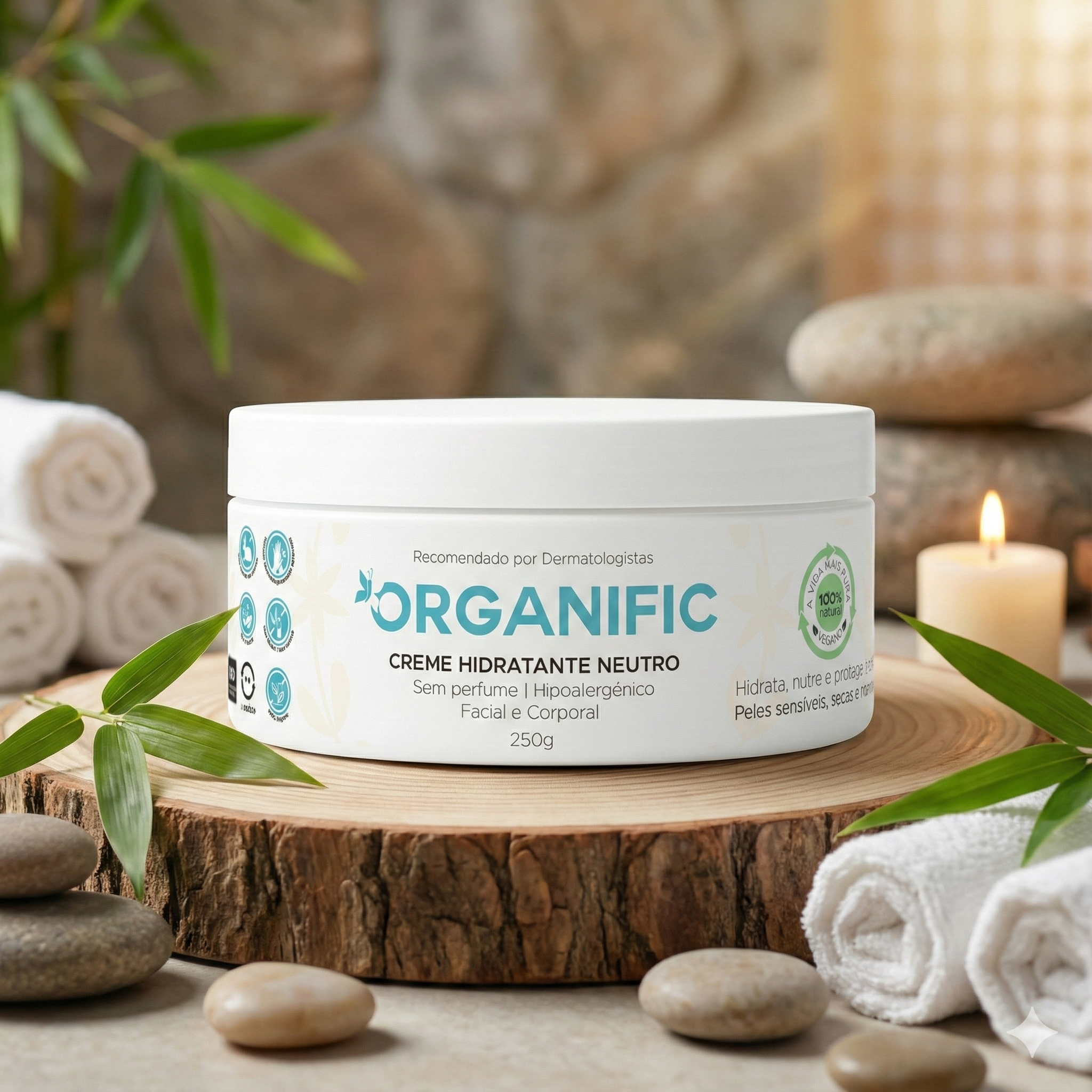 Creme hidrante neutro facial e corporal 250g - Organific