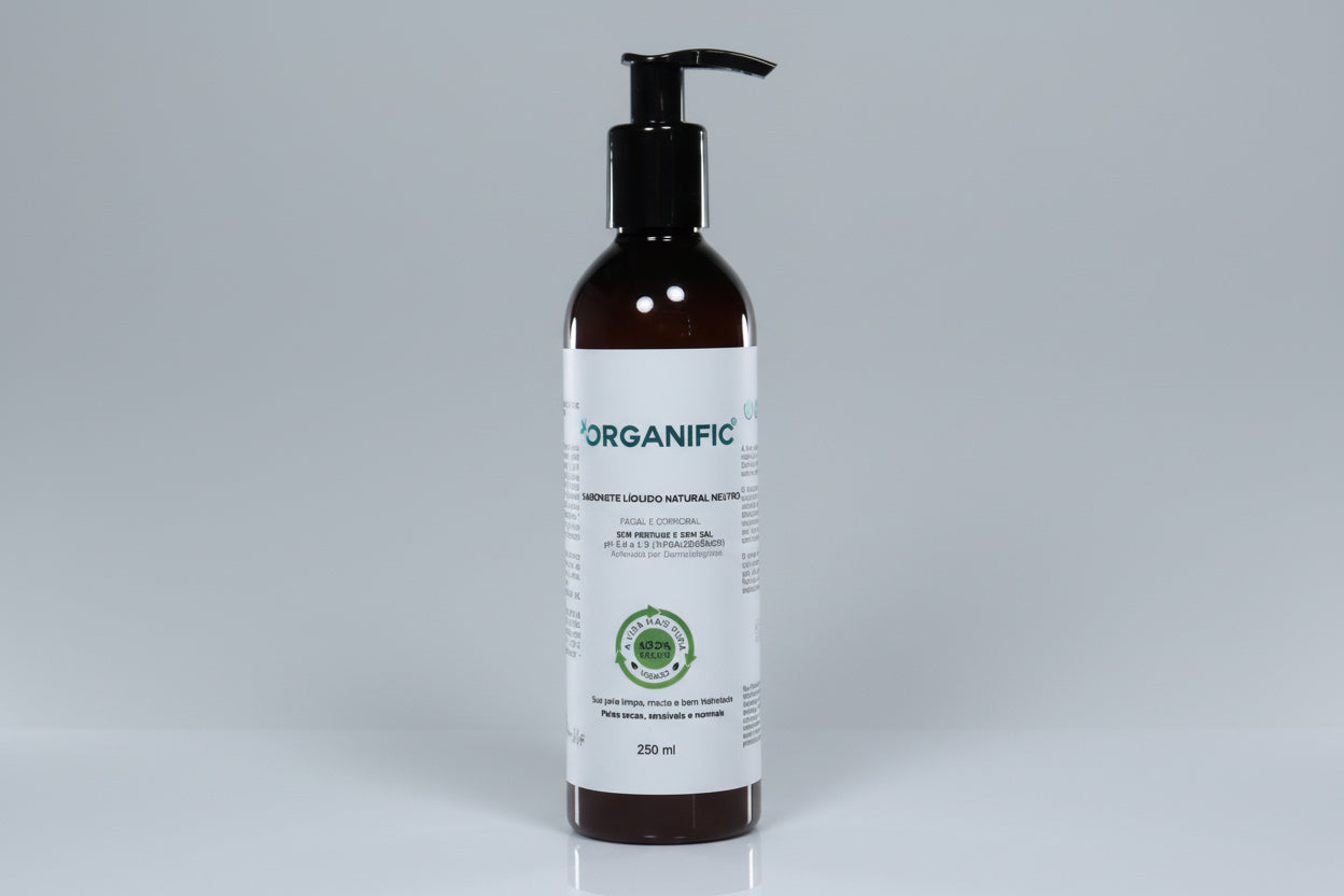 Sabonete líquido natural neutro face e corpo 250ml - Organific