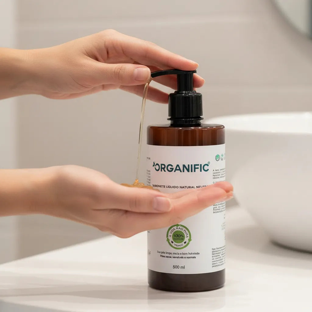 Sabonete líquido natural neutro face e corpo 500ml - Organific