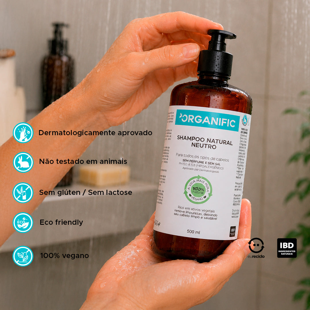 Shampoo natural neutro sem perfume 500ml - Organific